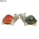 Green ceramic turtle statue desk decoration bedroom trinket dish by Decorbites