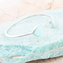 Green Chrysophase Open Sterling Silver Cuff Bracelet