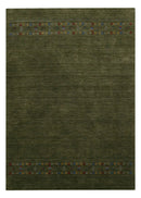 Green Multicolor Hand Loomed Wool Area Rug - Contemporary Design by The Rug Decor