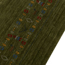 Green Multicolor Hand Loomed Wool Area Rug - Contemporary Design by The Rug Decor