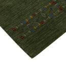 Green Multicolor Hand Loomed Wool Area Rug - Contemporary Design by The Rug Decor