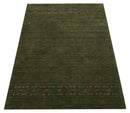 Green Multicolor Hand Loomed Wool Area Rug - Contemporary Design by The Rug Decor