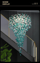 GobekUsa Green Crystal Stone Chandelier for Modern Spaces