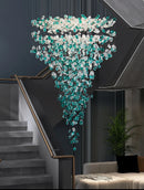 GobekUsa Green Crystal Stone Chandelier for Modern Spaces