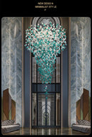 GobekUsa Green Crystal Stone Chandelier for Modern Spaces