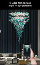 GobekUsa Green Crystal Stone Chandelier for Modern Spaces