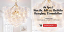 GobekUsa Green Crystal Stone Chandelier for Modern Spaces