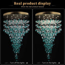 GobekUsa Green Crystal Stone Chandelier for Modern Spaces