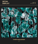 GobekUsa Green Crystal Stone Chandelier for Modern Spaces