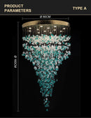 GobekUsa Green Crystal Stone Chandelier for Modern Spaces