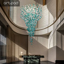 GobekUsa Green Crystal Stone Chandelier for Modern Spaces