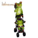 Green frog family statue set living room resin figurine by Decorbites