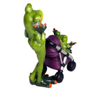 Green frog family statue set living room resin figurine by Decorbites