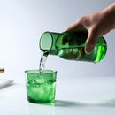 Green glass 550ml bedside water carafe and tumbler set bedroom by Decorbites