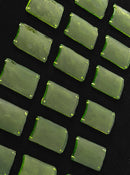 Green Glass Drum-Shaped Ceiling Light