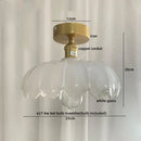 GobekUsa Glass Copper Nordic Ceiling Lamp for Living Room & Balcony.