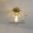 GobekUsa Glass Copper Nordic Ceiling Lamp for Living Room & Balcony.