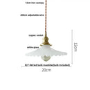 GobekUsa Copper Canopy LED Pendant Light Fixture Green Glass Hanging Lamp