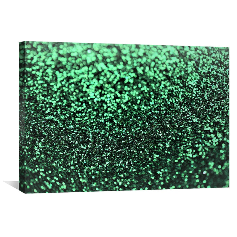 Green Glitter Canvas