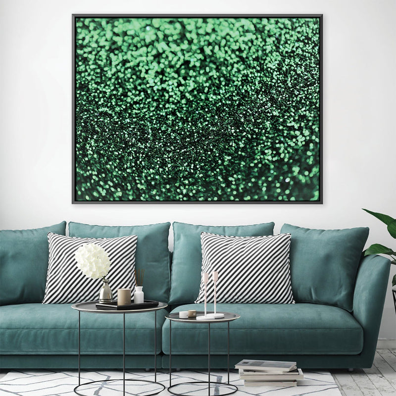 Green Glitter Canvas