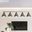 GobekUsa Green Iron Island Pendant with Nordic Design- 3/5 Head Ceiling Light