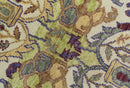 Green, Ivory And Gold Transition Hand Knotted Custom Made wool area rug by The Rug Decor