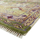 Green, Ivory And Gold Transition Hand Knotted Custom Made wool area rug by The Rug Decor
