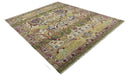 Green, Ivory And Gold Transition Hand Knotted Custom Made wool area rug by The Rug Decor