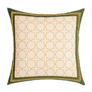 Green leaves moss printed velvet cushion cover living room decor by Decorbites