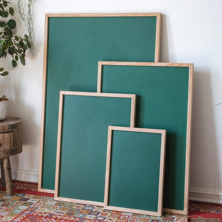 Green Magnetic Chalk Board with Solid Wood Frame