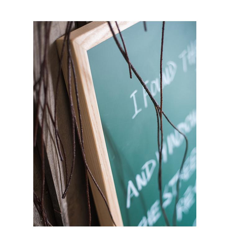 Green Magnetic Chalk Board with Solid Wood Frame