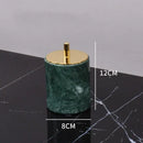GobekUsa Green Marble Bathroom Set: Dispenser, Dish, Holder, Tissue Box & Accessories