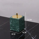 GobekUsa Green Marble Bathroom Set: Dispenser, Dish, Holder, Tissue Box & Accessories