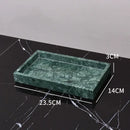 GobekUsa Green Marble Bathroom Set: Dispenser, Dish, Holder, Tissue Box & Accessories