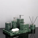GobekUsa Green Marble Bathroom Set: Dispenser, Dish, Holder, Tissue Box & Accessories