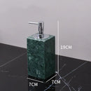 GobekUsa Green Marble Bathroom Set: Dispenser, Dish, Holder, Tissue Box & Accessories