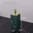 GobekUsa Green Marble Bathroom Set: Dispenser, Dish, Holder, Tissue Box & Accessories