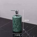GobekUsa Green Marble Bathroom Set: Dispenser, Dish, Holder, Tissue Box & Accessories