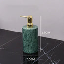 GobekUsa Green Marble Bathroom Set: Dispenser, Dish, Holder, Tissue Box & Accessories