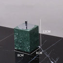 GobekUsa Green Marble Bathroom Set: Dispenser, Dish, Holder, Tissue Box & Accessories