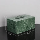 GobekUsa Green Marble Bathroom Set: Dispenser, Dish, Holder, Tissue Box & Accessories