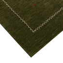 Hand Loomed Premium Wool Area Rug Modern Green Design With Yellow And Red Accents by The Rug Decor
