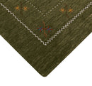 Green Wool Hand Loomed Gabbeh Border Area Rug Modern Designs by The Rug Decor