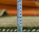 Green Wool Hand Loomed Gabbeh Border Area Rug Modern Designs by The Rug Decor