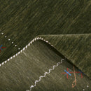 Green Wool Hand Loomed Gabbeh Border Area Rug Modern Designs by The Rug Decor