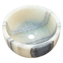Natural Onyx Vessel Bathroom Sink Beige Greenstone Handmade