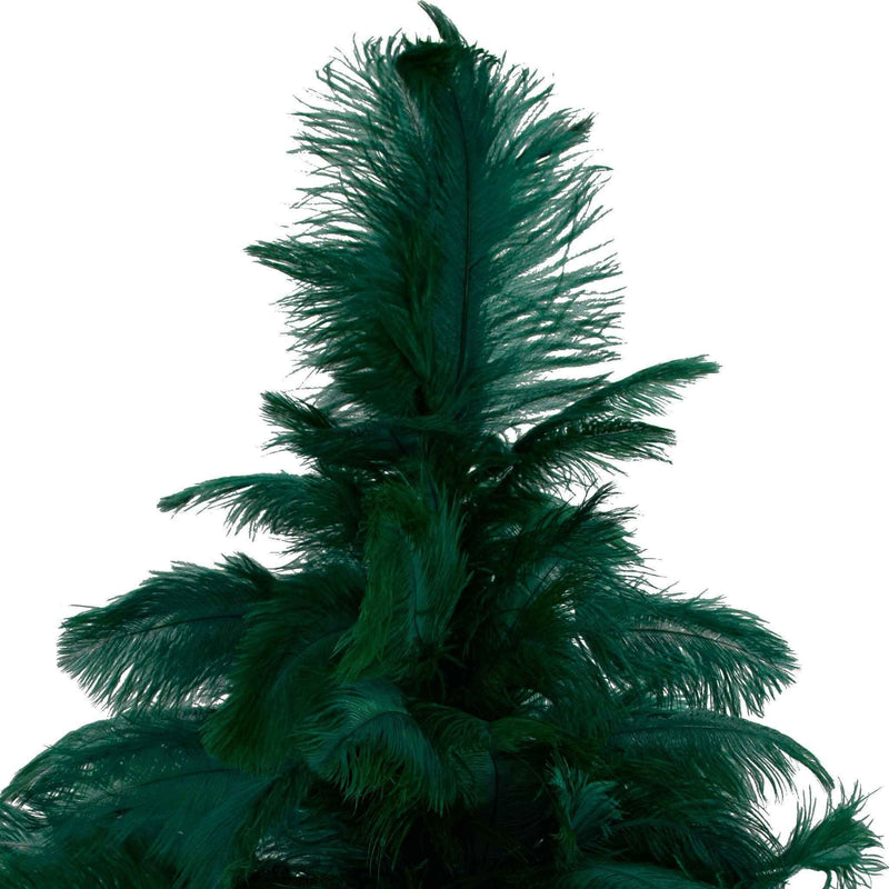 Green Ostrich Feather Christmas Tree