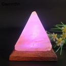 Green pyramid himalayan crystal usb salt night light bedroom decor by Decorbites