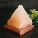Green pyramid himalayan crystal usb salt night light bedroom decor by Decorbites