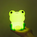Green silicone frog night light bedroom dimmable lamp by Decorbites